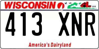WI license plate 413XNR