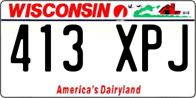 WI license plate 413XPJ