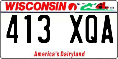 WI license plate 413XQA