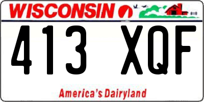 WI license plate 413XQF