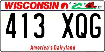 WI license plate 413XQG