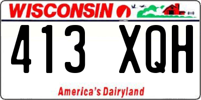 WI license plate 413XQH