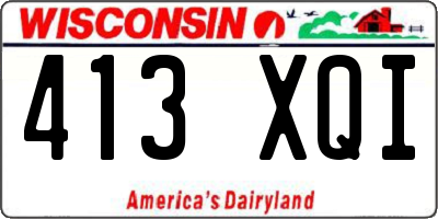 WI license plate 413XQI
