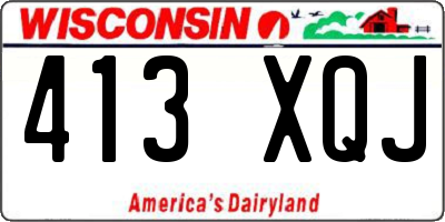 WI license plate 413XQJ
