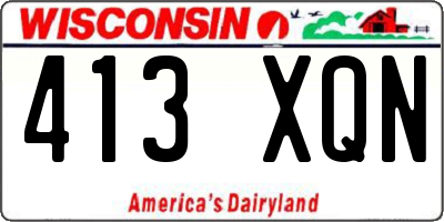 WI license plate 413XQN