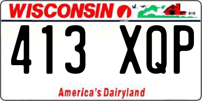WI license plate 413XQP