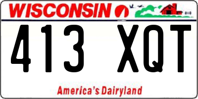 WI license plate 413XQT