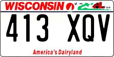 WI license plate 413XQV