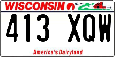 WI license plate 413XQW