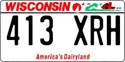 WI license plate 413XRH