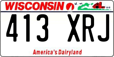 WI license plate 413XRJ