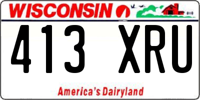 WI license plate 413XRU