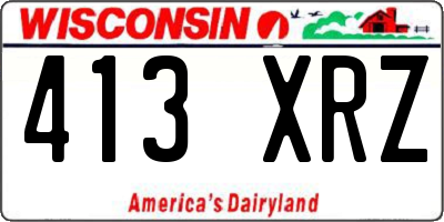 WI license plate 413XRZ