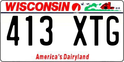 WI license plate 413XTG