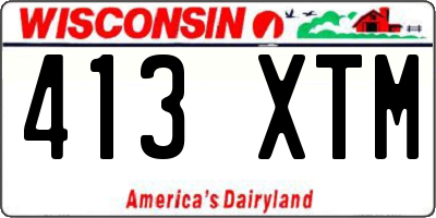 WI license plate 413XTM