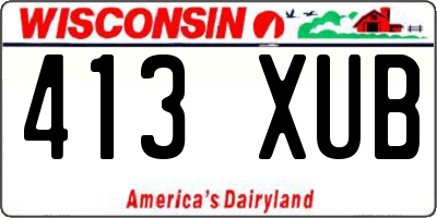 WI license plate 413XUB
