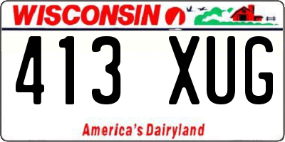 WI license plate 413XUG