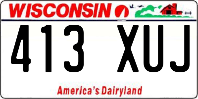 WI license plate 413XUJ