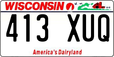 WI license plate 413XUQ