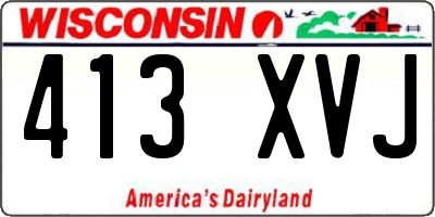 WI license plate 413XVJ
