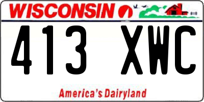WI license plate 413XWC