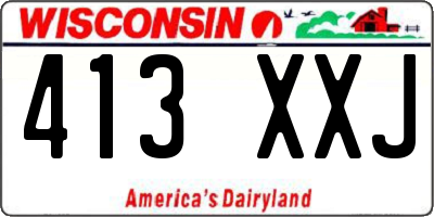 WI license plate 413XXJ
