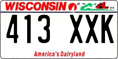 WI license plate 413XXK