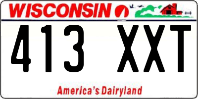 WI license plate 413XXT