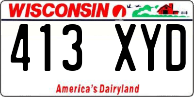 WI license plate 413XYD