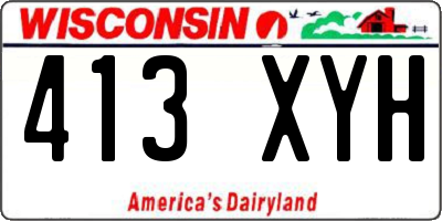 WI license plate 413XYH