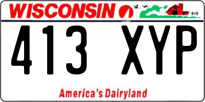 WI license plate 413XYP
