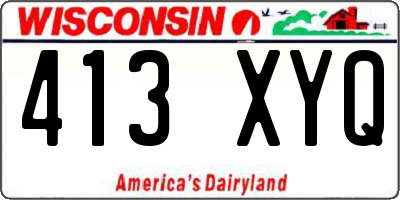 WI license plate 413XYQ