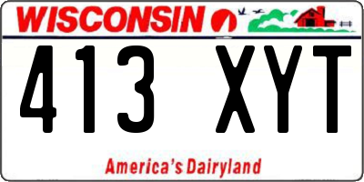 WI license plate 413XYT