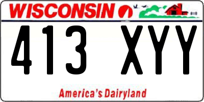 WI license plate 413XYY