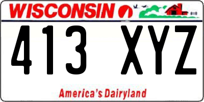 WI license plate 413XYZ