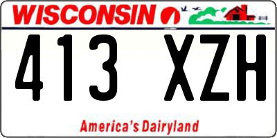 WI license plate 413XZH