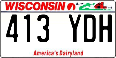 WI license plate 413YDH
