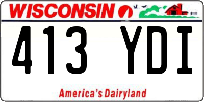 WI license plate 413YDI
