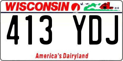 WI license plate 413YDJ