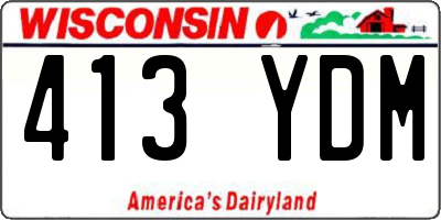 WI license plate 413YDM