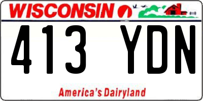 WI license plate 413YDN
