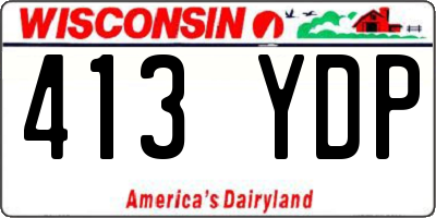 WI license plate 413YDP