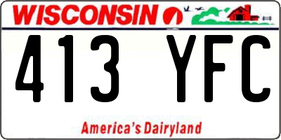 WI license plate 413YFC