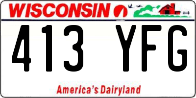 WI license plate 413YFG