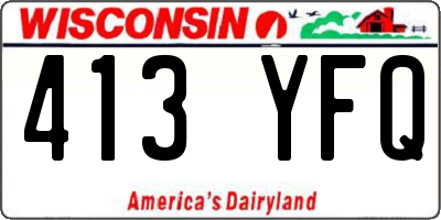 WI license plate 413YFQ