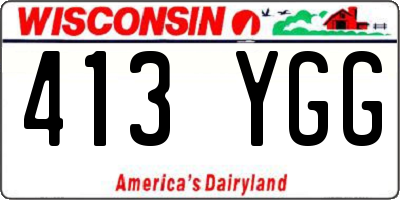 WI license plate 413YGG