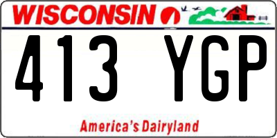 WI license plate 413YGP