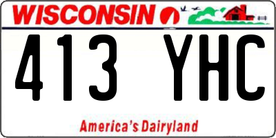 WI license plate 413YHC