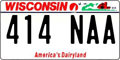 WI license plate 414NAA