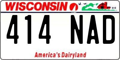 WI license plate 414NAD